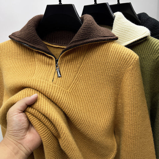 Men's High Collar Sweater