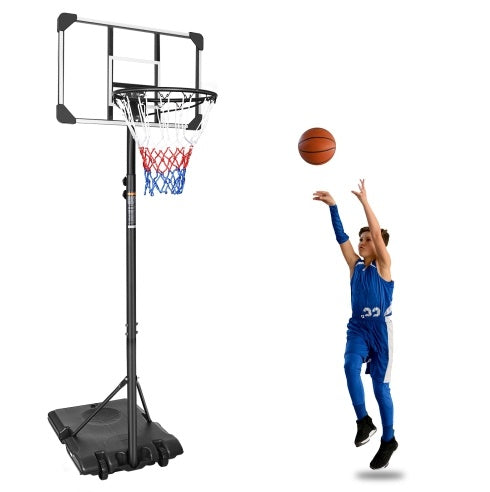 Portable Basketball Goal System With Stable Base And Wheels, Use For