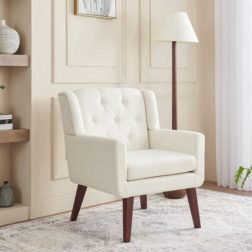 Button-Tufted Accent Chairs for Cozy Living Spaces