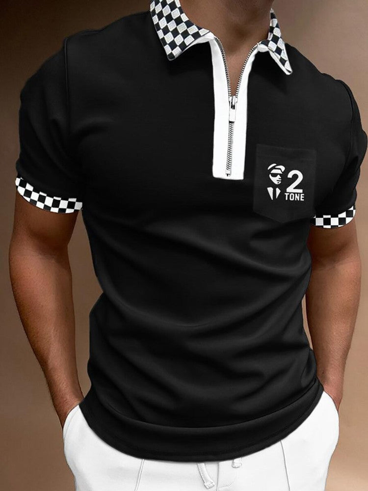 Men's POLO Striped Short Sleeve T-Shirt