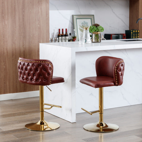 Furniture,Swivel Barstools Adjusatble Seat Height, Modern PU