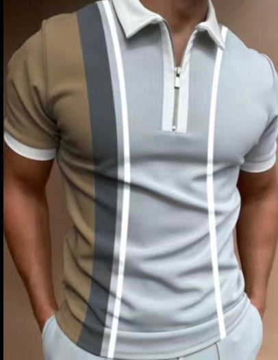 Men's POLO Striped Short Sleeve T-Shirt