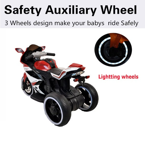 Electric Kids Motorcycle For 3 To 4 Year Old Boys And Girls With Foot