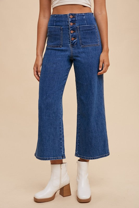 Annie Wear Button Fly High Waist Jeans