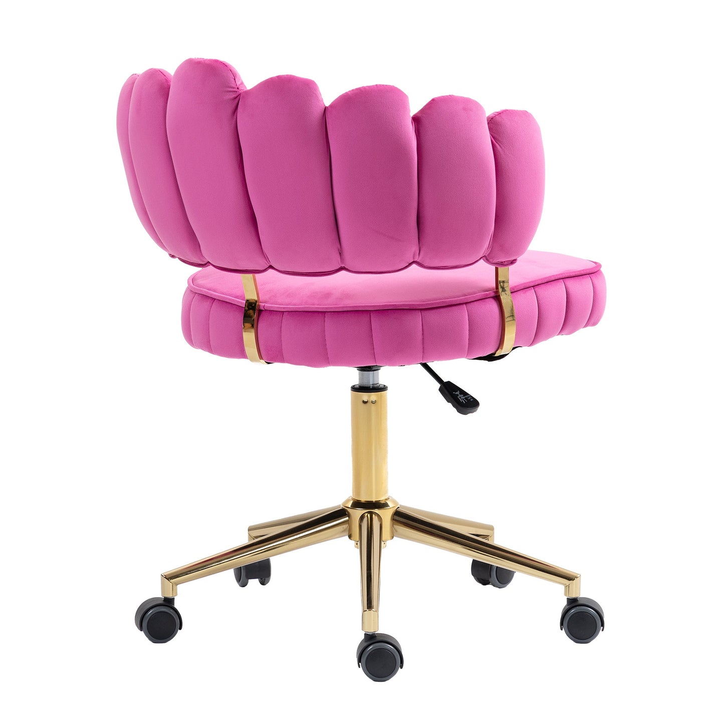 Velvet Home Office Desk Chair, Modern Cute Computer Chair, Wheels