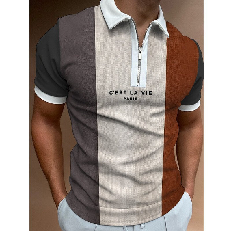 Men's POLO Striped Short Sleeve T-Shirt