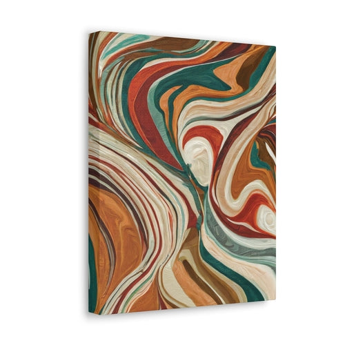 Canvas Wall Art Decor - Boho Brown Marble Print