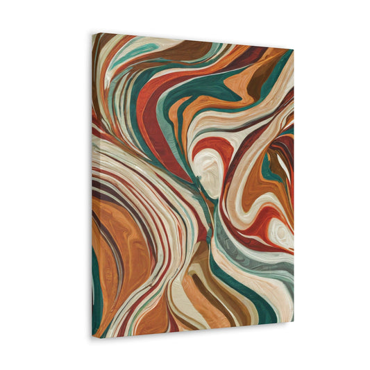 Canvas Wall Art Decor - Boho Brown Marble Print