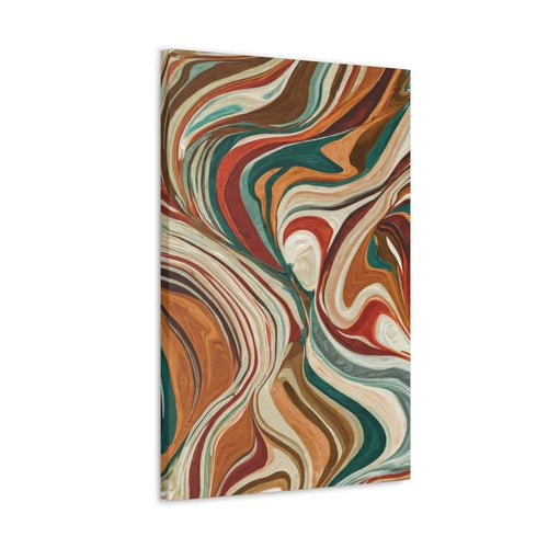 Canvas Wall Art Decor - Boho Brown Marble Print