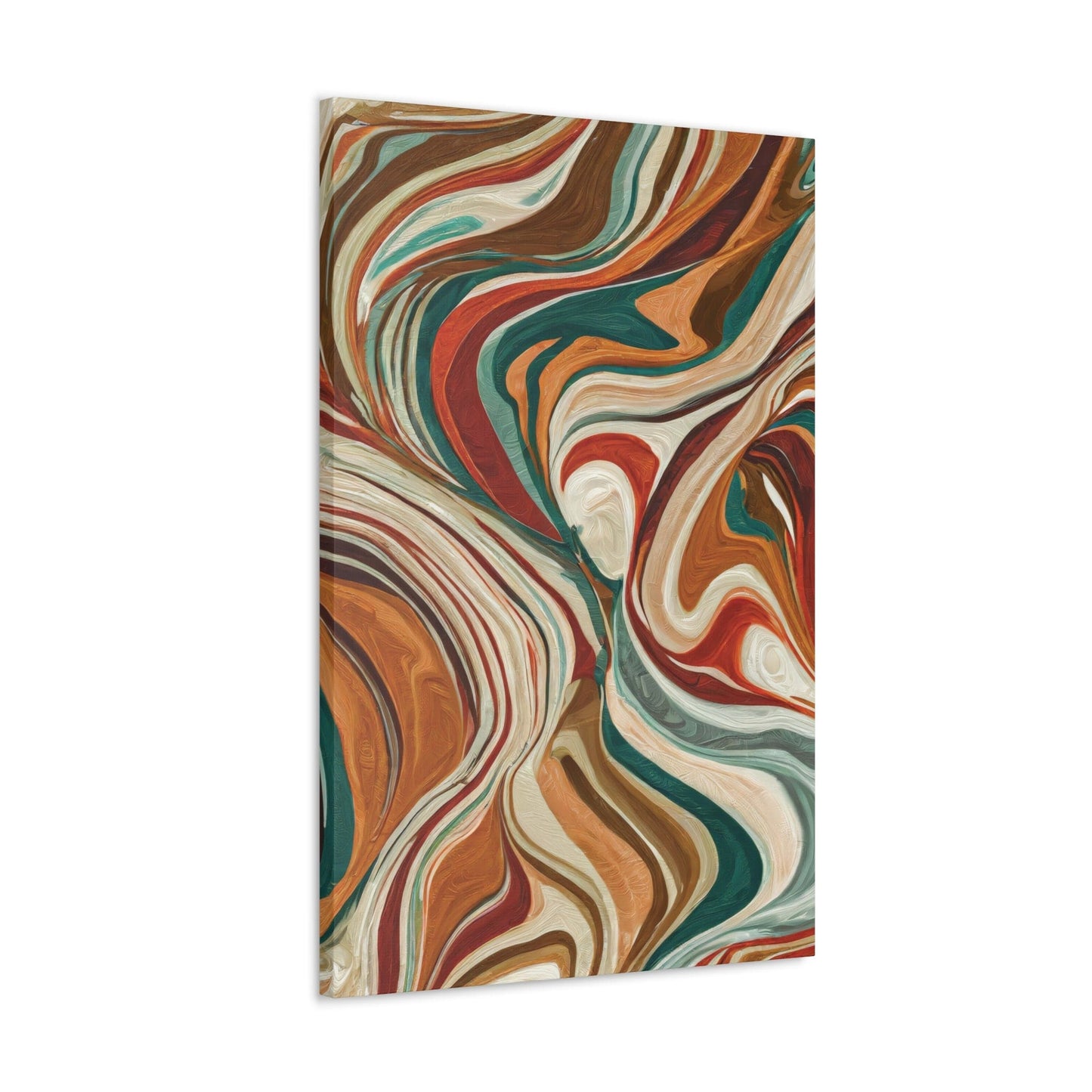 Canvas Wall Art Decor - Boho Brown Marble Print