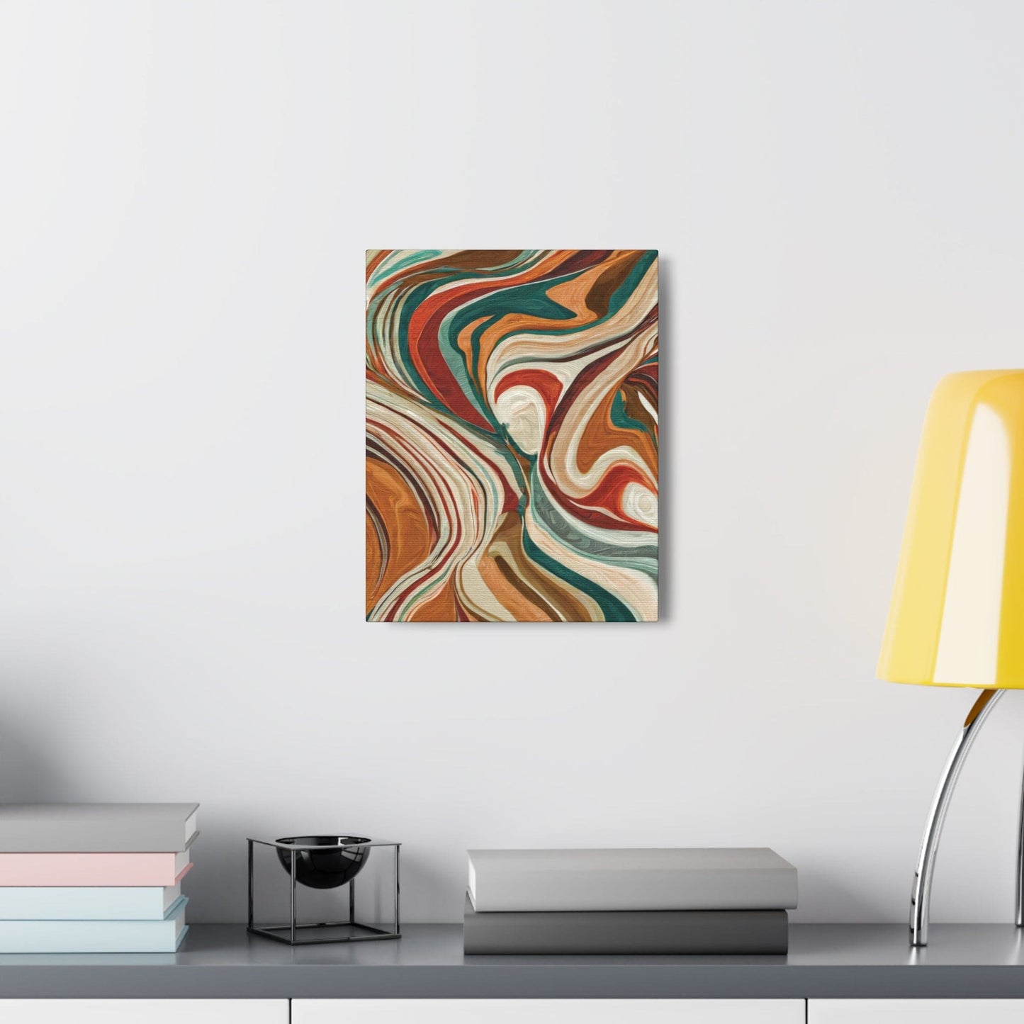 Canvas Wall Art Decor - Boho Brown Marble Print