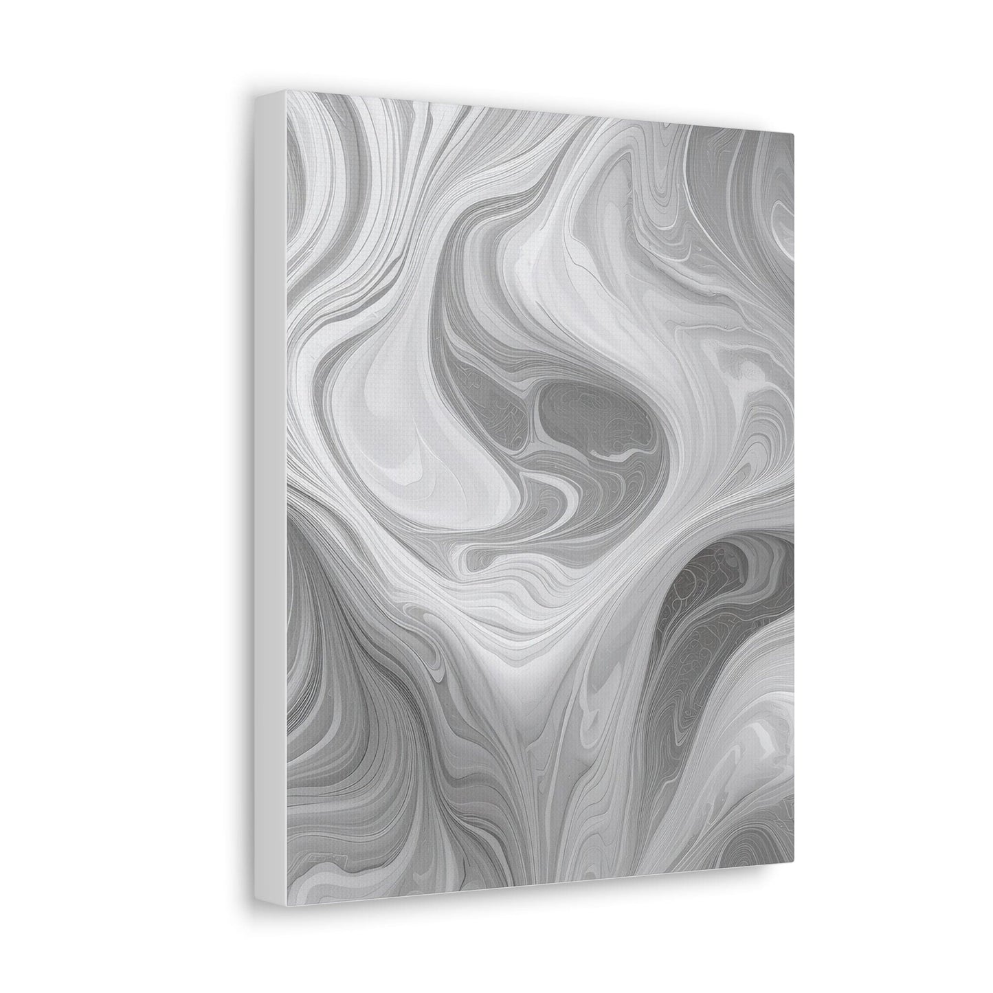 Canvas Wall Art Decor - Grey White Boho Marble Print