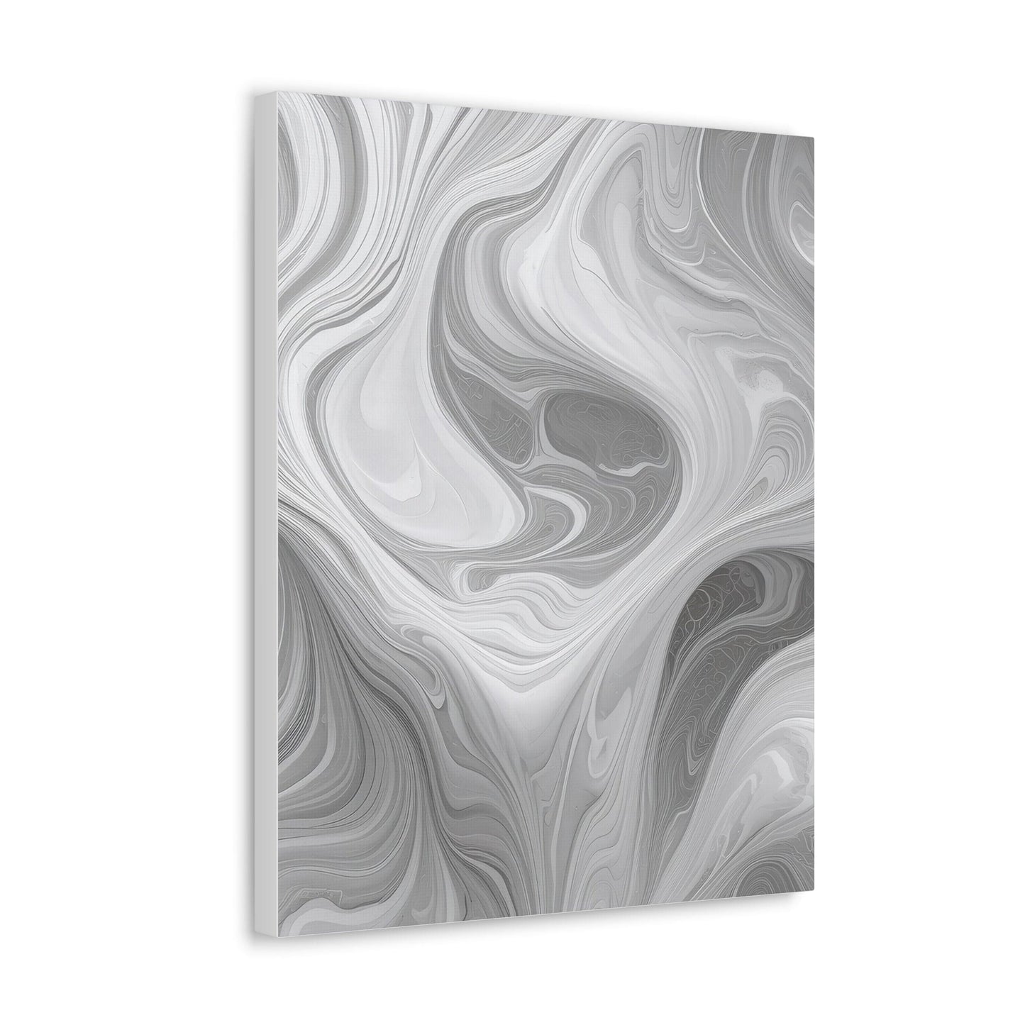 Canvas Wall Art Decor - Grey White Boho Marble Print