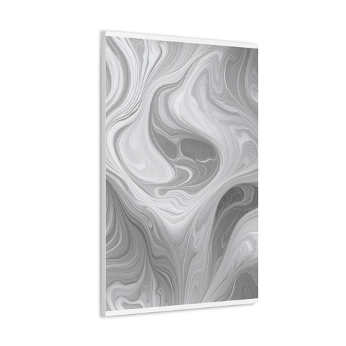 Canvas Wall Art Decor - Grey White Boho Marble Print