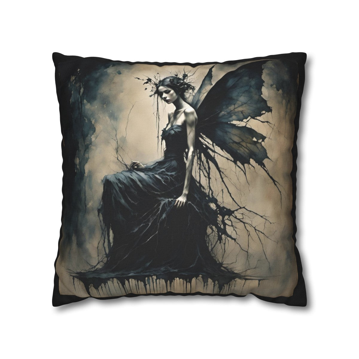 Gothic Allure - Gothic Fairyland Throw Pillow Cover