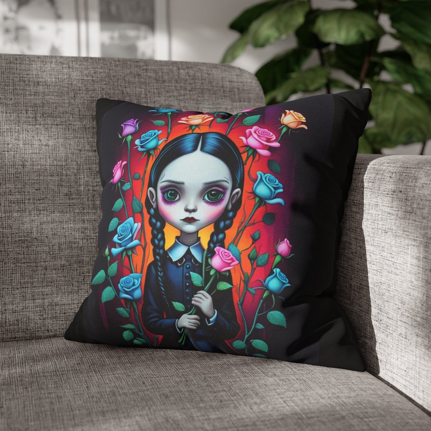 Whimsy Goth Girls Throw Pillow Cover Collection- Style 1001