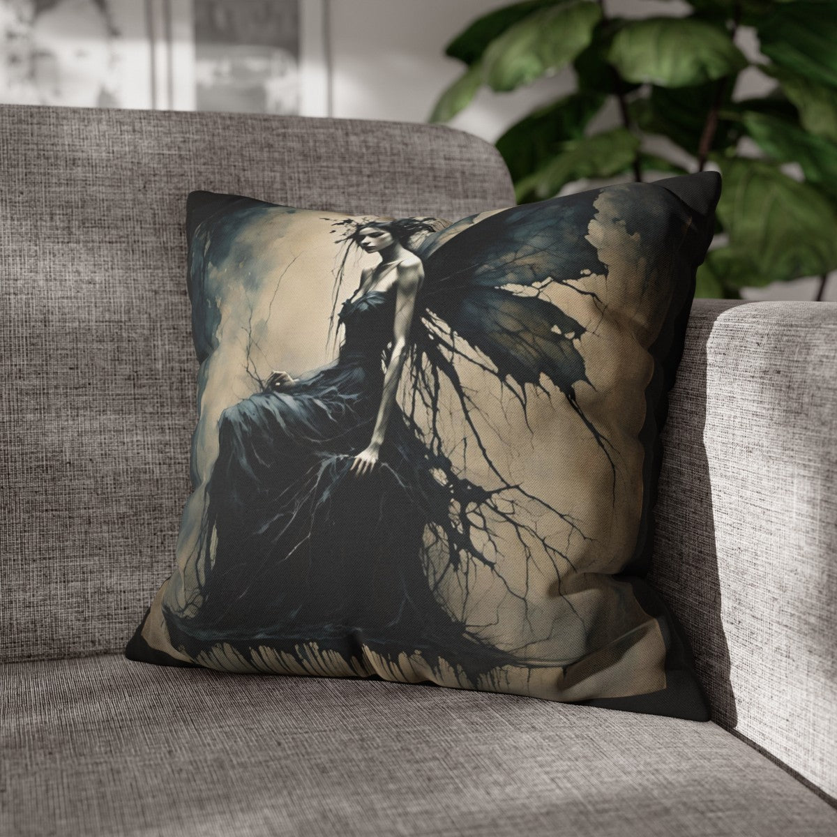 Gothic Allure - Gothic Fairyland Throw Pillow Cover