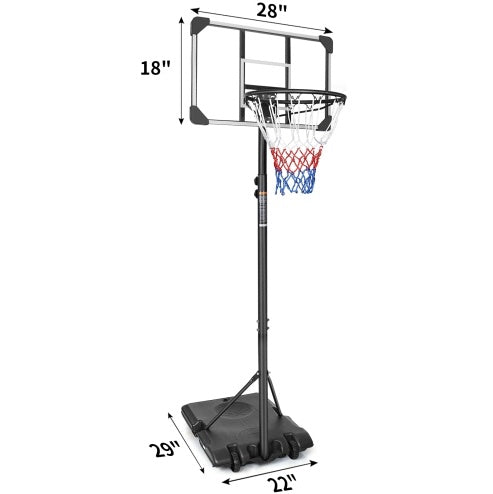 Portable Basketball Goal System With Stable Base And Wheels, Use For