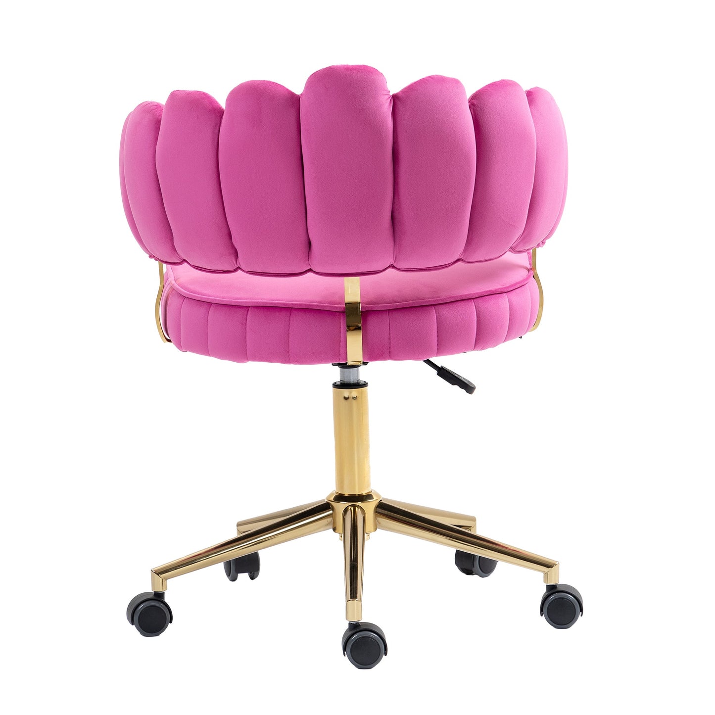 Velvet Home Office Desk Chair, Modern Cute Computer Chair, Wheels