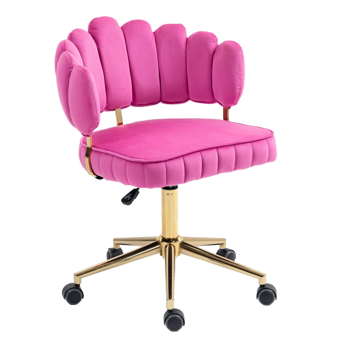 Velvet Home Office Desk Chair, Modern Cute Computer Chair, Wheels