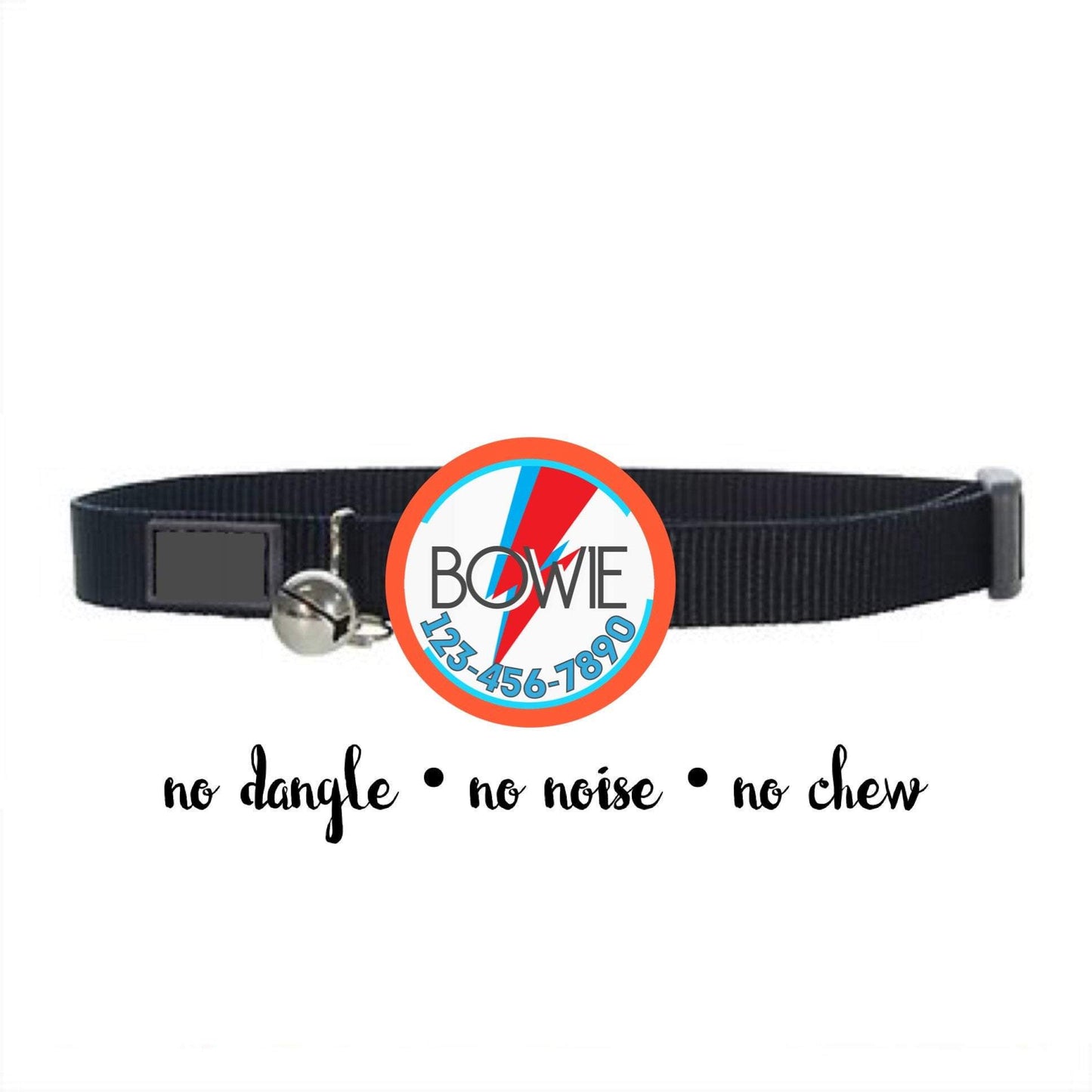 Bowie Ziggy Stardust Tag- Silent, Eco-Friendly, Ringless ID Tag