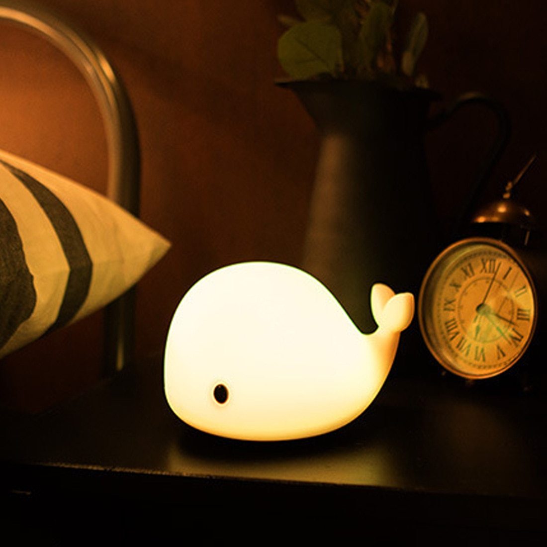 1pc Baby Room LED Night Lights Whale Cartoon Night Light kids Bedroom