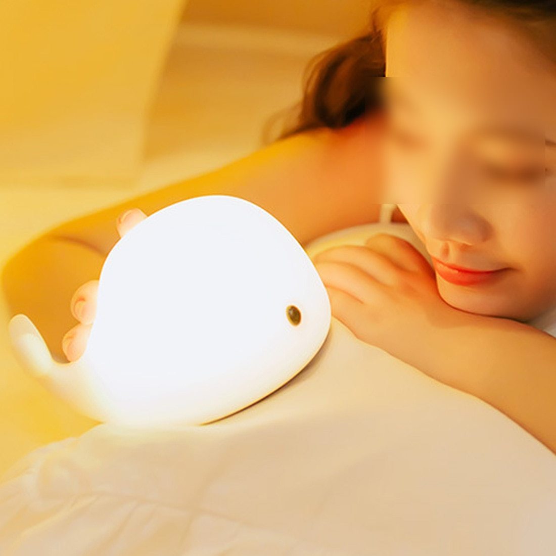 1pc Baby Room LED Night Lights Whale Cartoon Night Light kids Bedroom