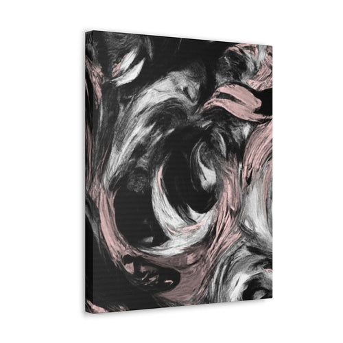 Wall Art Decor - Canvas Print Artwork - Black Pink White Abstract